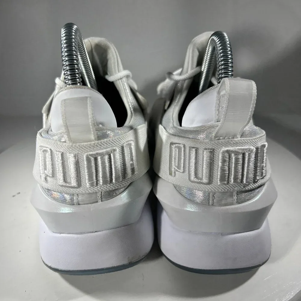 Puma Muse ICE Womens Running Shoes Size 8.5 White Sneakers Walking Gym Casual - Picture 6 of 12